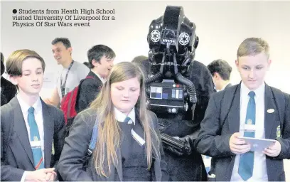  ??  ?? Students from Heath High School visited University Of Liverpool for a Physics Of Star Wars event