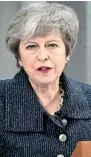  ?? AP ?? Britain’s Prime Minister Theresa May . —