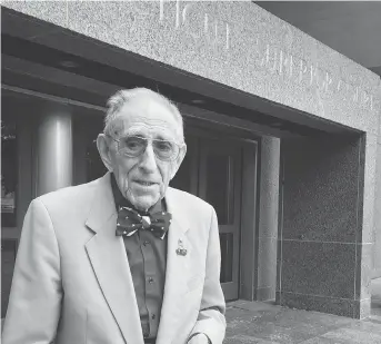  ?? PAT EATON-ROBB ?? Morton Katz, a 99-year-old attorney calls practising law frustratin­g, but “very satisfying.”