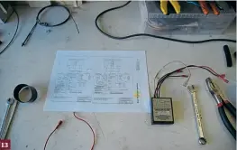  ??  ?? 13: Boyer’s wiring diagram – positive on the left, negative
on the right.