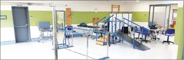  ?? ?? The clinic boasts state of the art equipment in their physiother­apy gym.