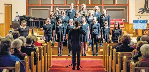  ?? SUBMITTED PHOTO ?? Sirens and Harmonia Girls Choir, shown in concert in November of 2016, will perform in “Sing a New Song”, at Park Royal United Church on Saturday, May 5 at 1 p.m.