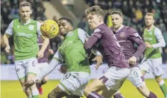 ??  ?? 0 Hibs and Hearts have helped each other in the past.