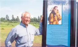  ??  ?? Le plus haut sommet de la Réserve faunique de Rimouski tout comme un sentier du secteur Rocher-Blanc porte le nom de Bernard Voyer.