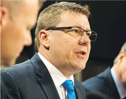  ?? BRANDON HARDER ?? The Saskatchew­an government was one of the first to push back against a federal carbon tax and Premier Scott Moe has become a central figure in the fight.