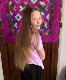  ?? Picture: Becky Salisbury ?? CUT ABOVE: Abby raised just under £800 on top of donating her hair to the Little Princess Trust.