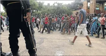  ?? PHOTO: ANTONIO MUCHAVE ?? SCENE OF CLASHES: TUT students who were arrested last week during a protest over fees in Soshanguve, Pretoria, were grated bail yesterday