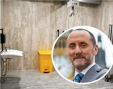  ?? ?? ● A Changing Places toilet and inset MP Eddie Hughes