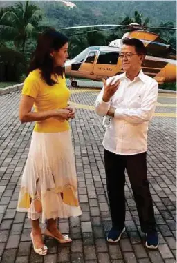  ?? CNBC PIC ?? Sunway founder and chairman Tan Sri Jeffrey Cheah sharing his plans for Sunway Group with CNBC’s Managing Asia programme host Christine Tan.