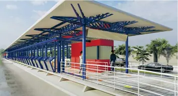  ?? | Cortesía ?? Render de cómo se vería la estación de Transmetro recuperada y modernizad­a.