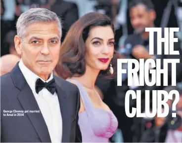  ?? George Clooney got married to Amal in 2014 PHOTO: GETTY IMAGES ??