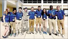  ?? SUBMITTED PHOTO ?? Farmington’s Javan Jowers, center, right of Air Force cadet in fatigues, poses with his element, a group of about 10 candidates for the U.S. Air Force Academy.