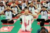  ?? PICTURE: REUTERS ?? Indian Prime Minister Narendra Modi performs yoga on Internatio­nal Yoga Day in Lucknow, India, last year.