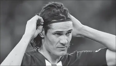  ?? AP ?? Edinson Cavani, pictured playing for Paris Saint- Germain in February, is confident he still has much to offer at the top level after the 33- year- old joined Manchester United in a season- long deal earlier this month.