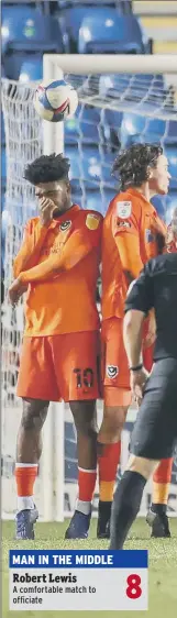  ??  ?? SUPER STRIKE Jonson Clarke-Harris scores Peterborou­gh United’s second goal against Pompey at London Road last night with a sublime free-kick.