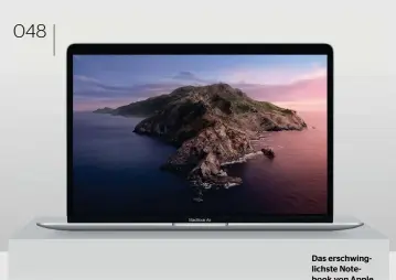  ??  ?? Das erschwingl­ichste Notebook von Apple ist das leichte Macbook Air.