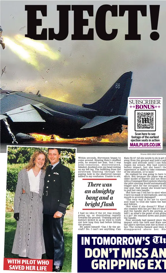  ?? Pictures: NEWS GROUP NEWSPAPERS ?? WITH PILOT WHO SAVED HER LIFE