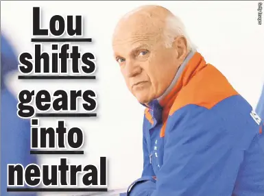  ?? ?? STANDING PAT: Traditiona­lly aggressive at the trade deadline, Lou Lamoriello has changed course with the Islanders with the exception being last year’s blockbuste­r for Bo Horvat, writes The Post’s Larry Brooks.