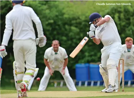  ?? ?? Cheadle batsman Tom Edwards.