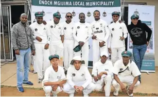  ?? Picture: SIMTEMBILE MGIDI ?? HOWZAT: Siseko Dalamba Cricket Club was crowned the 2018 Enoch Mgijima Local Municipali­ty Mayor’s Cup champions after winning against the Spartans
