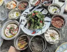  ?? Picture: CLAIRE KEETON ?? A mezze platter at the Galeyan, Istanbul.