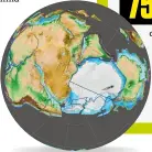  ??  ?? The superconti­nent Gondwana reached the South Pole by the late Ordovician Period Source: Wiki/fama Clamosa