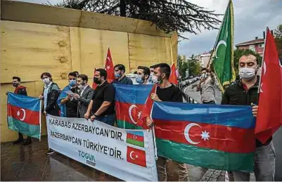  ?? Foto: AFP ?? Das mehrheitli­ch muslimisch­e Aserbaidsc­han wird von der Türkei unterstütz­t.