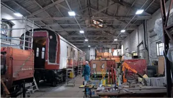  ?? THOMAS BRIGHT/SR ?? The GWSR’s carriage shop occupies part of the former Winchcombe goods shed. As part of the railway’s expenditur­e programme, a new carriage shed is to be built to house the line’s entire passenger rolling stock fleet.