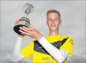  ?? Photograph: Neil Paterson. ?? Fort William captain Lewis Clark with the MacTavish Juvenile trophy.