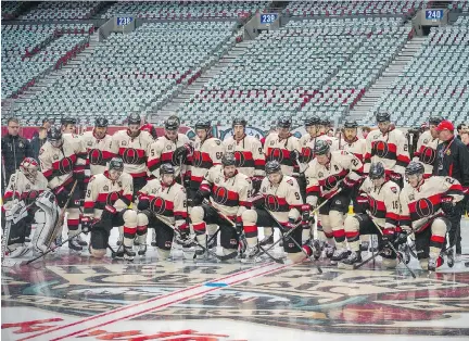  ?? RIC ERNST ?? New Ottawa Senators president and CEO Tom Anselmi is contemplat­ing a brand new look for the franchise, including using the stylized “O” heritage look as the club’s chief logo. Anselmi feels that many view the ‘Roman general’ logo as stale and that it...