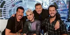  ?? ?? Lionel Richie, Katy Perry, Ryan Seacrest and Luke Bryan in “American Idol”