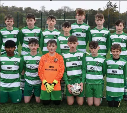  ??  ?? Killarney Celtic Under 14 team who played Fairview Rangers in the Under 14 National Cup at Celtic Park, Killarney on Saturday afterbiib Photo by Michelle Cooper Galvin