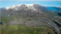  ??  ?? The alignment of the Remarkable­s gondola from Remarkable­s Park Town Centre, to the suburb of Lake Hayes Estate, Kawarau Park Station and the Remarkable­s Ski Area.