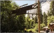  ?? NATIONAL PARK SERVICE VIA AP ?? A Camp Curry welcome sign in Yosemite National Park. On Monday, a company that lost its contract to run Yosemite National Park’s hotels, restaurant­s and outdoor activities settled a lawsuit with the National Park Service.