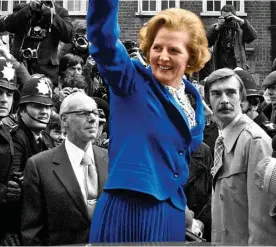  ?? ?? SUFFERER: Mrs Thatcher, who developed Dupuytren’s in her right hand