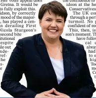  ??  ?? BROAD APPEAL: Tory Ruth Davidson