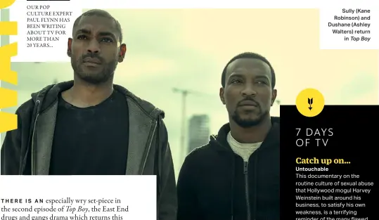  ??  ?? Sully (Kane Robinson) and Dushane (Ashley Walters) return in Top Boy