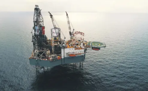  ??  ?? The well-drilling platform Tureky deployed in the Mediterran­ean began operations on Monday as part of the country’s efforts to seek its rights in the region per internatio­nal law.