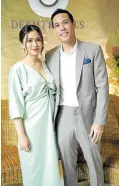  ?? ?? Dermtropic­s president and head of product developmen­t Margaux Arambulo-Lucena and CEO and head of business developmen­t Miko Lucena