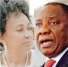  ?? ?? PRESIDENT Cyril Ramaphosa and Tourism Minister Lindiwe Sisulu are in embroiled in tit-for-tat spat over whether Sisulu apologised for her controvers­ial letter on the judiciary.