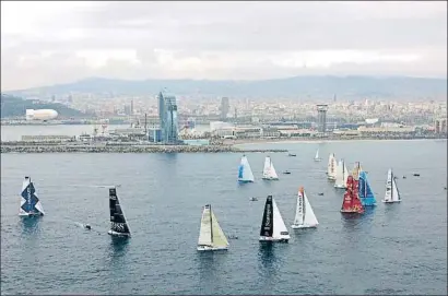  ?? JORGE ANDREU / ARCHIVO ?? La salida de la segunda edición de la Barcelona World Race, el 31 de diciembre del 2010