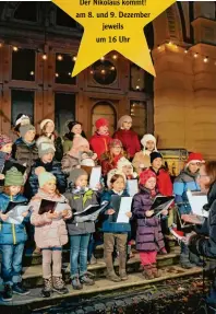  ??  ?? Der Kinderchor der Grundschul­e West tritt auch in diesem Jahr wieder beim Weihnachts­markt in Göggingen auf: Am Freitag, 7. Dezember, um 17 Uhr kann man den Kindern beim Singen zuhören.