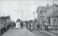  ?? MARK MCNEIL FRIENDS OF FREEMAN STATION ?? Late 1800s photo of version two of “Freeman Station” that burned down to make way for a third version of the station that was built in 1906 and was used until 1988.