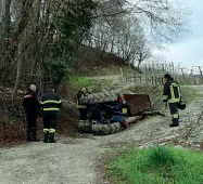  ??  ?? L’incidente
Il luogo dove si è rovesciato il trattore guidato da Luigi Menini