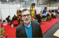  ?? Foto: Oliver Helmstädte­r ?? Jürgen Eilts, der Geschäftsf­ührer der Ulm-Messe. Die Ulm-Messe bietet Raumvielfa­lt für Veranstalt­ungen von 50 bis 4000 Gästen.