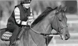  ?? BARBARA D. LIVINGSTON ?? West Coast, the likely favorite in the Dubai World Cup on March 31, drilled six furlongs at Santa Anita on Sunday.