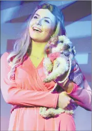  ?? ?? Chloe Finn as law student Elle Woods and Alfie the dog, who plays Bruiser in the play.