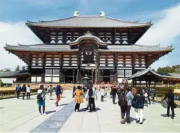  ??  ?? The Todaiji Temple in Nara houses the world’s largest bronze statue of the Buddha.