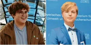  ?? Foto: Kirberg/Umweltmini­sterium ?? Felix Kirberg (links) und Lukas Schorer (rechts) sind die Sprecher des Jugendkrei­stages im Landkreis Neuburg-Schrobenha­usen.