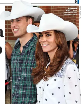  ??  ?? RETURN VISIT: Kate and William in Canada in 2011